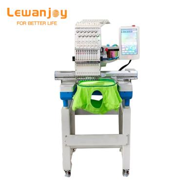 Lewanjoy Home Use Embroidery Machinery Simple Mini Single Head Computerized Embroider Machine For Caps Clothing