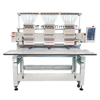Three Heads 9/12 Needles Computer Flat Hat Embroidery Machine Free ShIpping For Embroider Shop